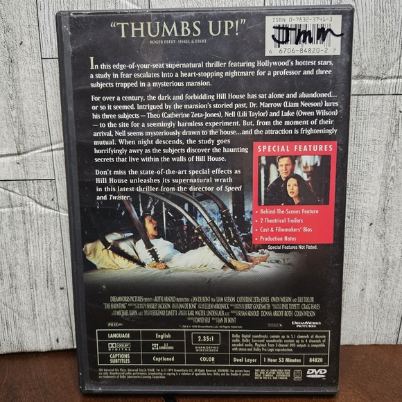 The Haunting DVD Widescreen Signature Selection Liam Neeson Catherine Zeta-Jones - Picture 5 of 9